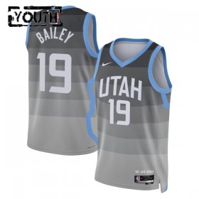 Camiseta Niños Utah Jazz Ace Bailey 2025-26 Nike City Edition Gris Swingman